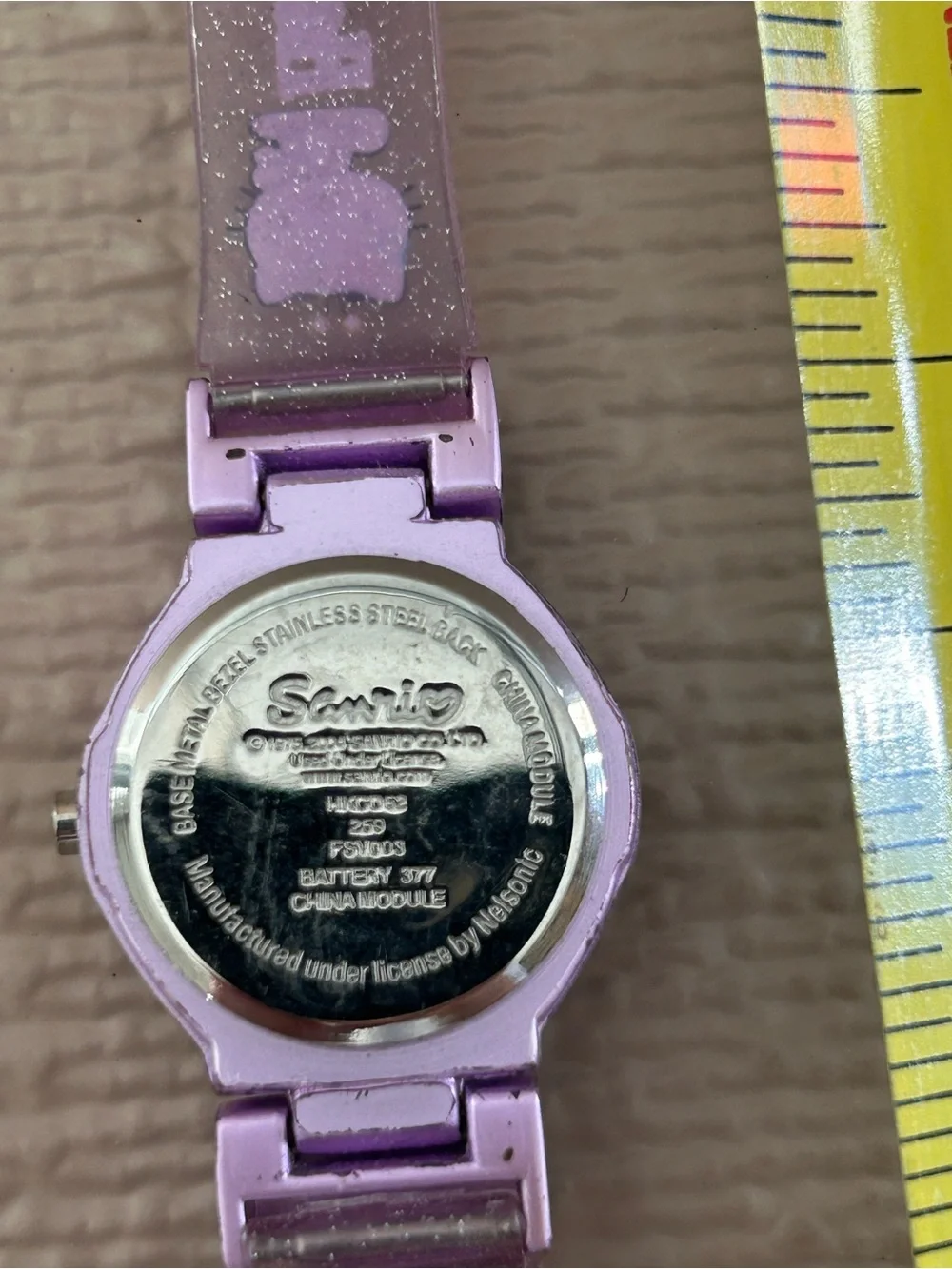 Sanrio Purple Glitter Kids Watch with Character Strap